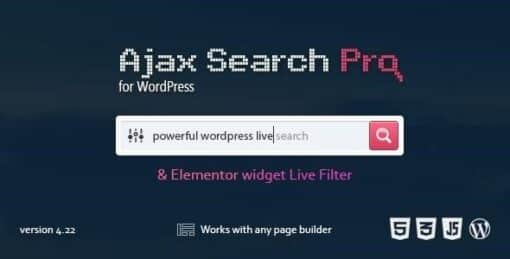 Ajax search pro live wordpress search and filter plugin - EspacePlugins - Gpl plugins cheap