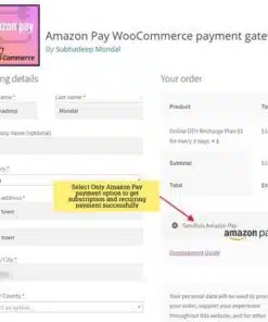 Amazon pay woocommerce payment gateway - EspacePlugins - Gpl plugins cheap