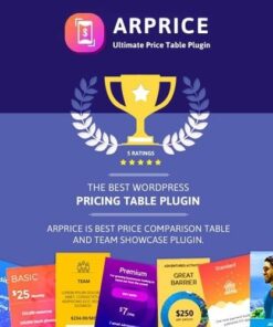 Arprice responsive wordpress pricing table plugin - EspacePlugins - Gpl plugins cheap