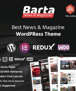 Barta news and magazine wordpress theme - EspacePlugins - Gpl plugins cheap