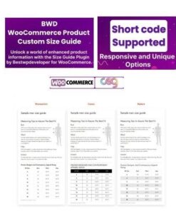 Bwd product custom size guide for woocommerce - EspacePlugins - Gpl plugins cheap