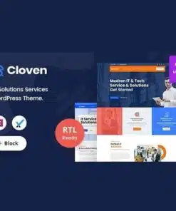 Cloven it solutions services company wordpress theme and rtl - EspacePlugins - Gpl plugins cheap