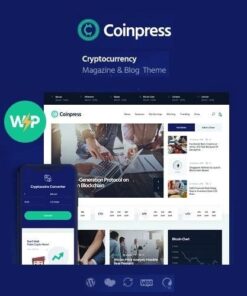 Coinpress ico cryptocurrency magazine and blog wordpress theme - EspacePlugins - Gpl plugins cheap