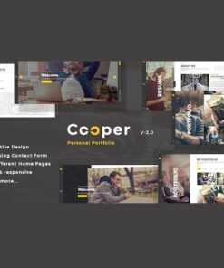 Cooper creative responsive personal portfolio wordpress theme - EspacePlugins - Gpl plugins cheap