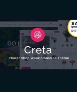 Creta flower shop woocommerce wordpress theme - EspacePlugins - Gpl plugins cheap