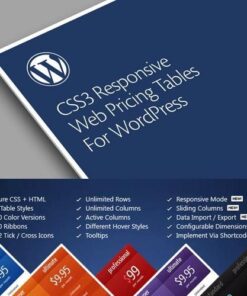 Css3 responsive wordpress compare pricing tables - EspacePlugins - Gpl plugins cheap
