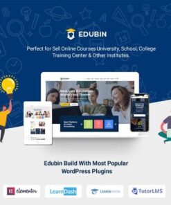 Edubin education wordpress theme - EspacePlugins - Gpl plugins cheap