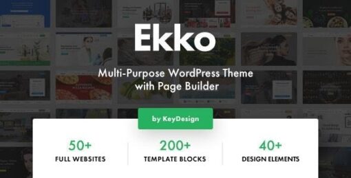 Ekko multi purpose wordpress theme with page builder - EspacePlugins - Gpl plugins cheap