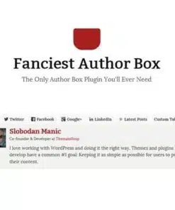 Fanciest author box - EspacePlugins - Gpl plugins cheap