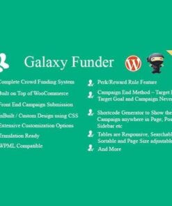 Galaxy funder woocommerce crowdfunding system - EspacePlugins - Gpl plugins cheap