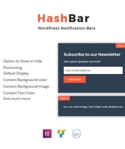 Hashbar pro wordpress notification bar - EspacePlugins - Gpl plugins cheap