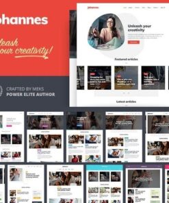 Johannes personal blog theme for authors and publishers - EspacePlugins - Gpl plugins cheap