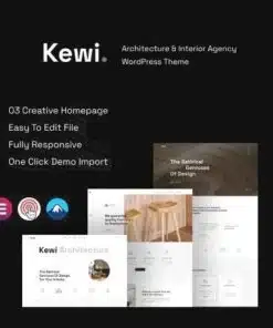 Kewi architecture and interior agency wordpress theme - EspacePlugins - Gpl plugins cheap