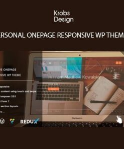 Krobs personal onepage responsive wp theme - EspacePlugins - Gpl plugins cheap