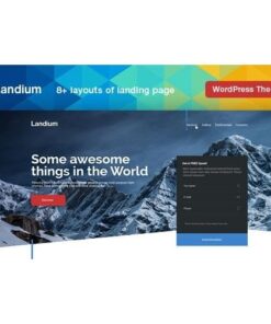Landium app landing page wordpress - EspacePlugins - Gpl plugins cheap
