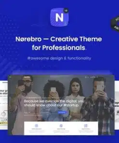 Norebro creative portfolio theme for multipurpose usage - EspacePlugins - Gpl plugins cheap