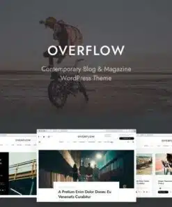 Overflow contemporary blog and magazine wordpress theme - EspacePlugins - Gpl plugins cheap