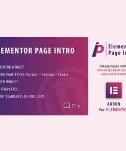 Page intro for elementor wordpress plugin - EspacePlugins - Gpl plugins cheap