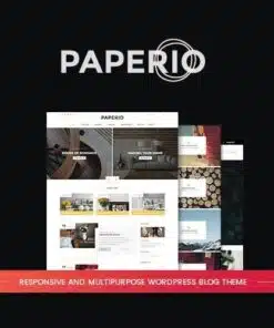 Paperio responsive and multipurpose wordpress blog theme - EspacePlugins - Gpl plugins cheap