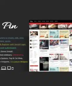 Pin = pinterest style personal masonry blog front end submission - EspacePlugins - Gpl plugins cheap