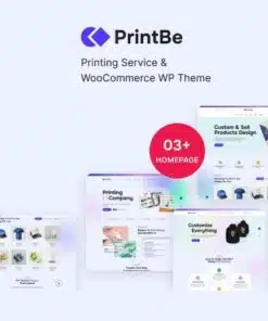 Printbe printing service and woocommerce wp theme - EspacePlugins - Gpl plugins cheap