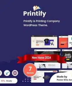 Printify printing company wordpress theme and rtl - EspacePlugins - Gpl plugins cheap