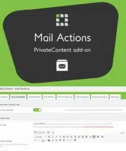 Privatecontent mail actions add on - EspacePlugins - Gpl plugins cheap