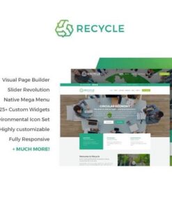 Recycle environmental and green business wordpress theme - EspacePlugins - Gpl plugins cheap