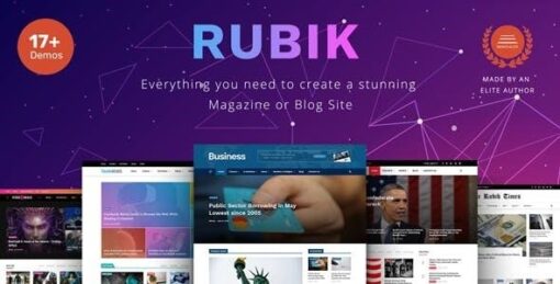 Rubik a perfect theme for blog magazine website - EspacePlugins - Gpl plugins cheap