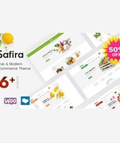 Safira food and organic woocommerce wordpress theme - EspacePlugins - Gpl plugins cheap
