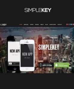 Simplekey one page portfolio wordpress theme - EspacePlugins - Gpl plugins cheap
