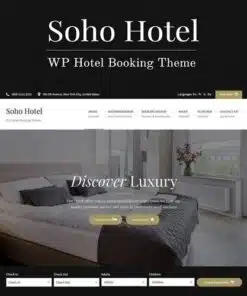 Soho hotel booking hotel wordpress theme - EspacePlugins - Gpl plugins cheap