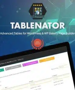 Tablenator advanced tables for visual composer - EspacePlugins - Gpl plugins cheap