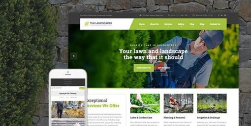 The landscaper lawn and landscaping wp theme - EspacePlugins - Gpl plugins cheap