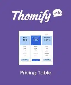 Themify builder pricing table - EspacePlugins - Gpl plugins cheap