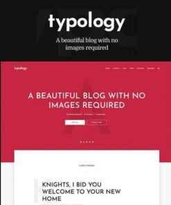 Typology text based minimal wordpress blog theme - EspacePlugins - Gpl plugins cheap
