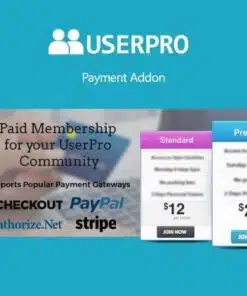 Userpro payment add on - EspacePlugins - Gpl plugins cheap