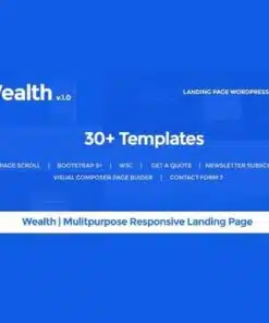 Wealth multi purpose landing page wordpress theme - EspacePlugins - Gpl plugins cheap