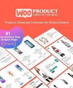 Woo product grid list design responsive products showcase extension for woocommerce - EspacePlugins - Gpl plugins cheap