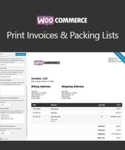 Woocommerce print invoices and packing lists - EspacePlugins - Gpl plugins cheap