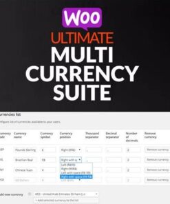 Woocommerce ultimate multi currency suite - EspacePlugins - Gpl plugins cheap