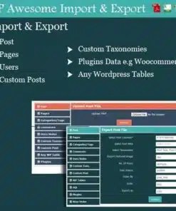 Wordpress awesome import and export plugin - EspacePlugins - Gpl plugins cheap