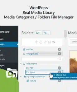 Wordpress real media library media categories folders file manager - EspacePlugins - Gpl plugins cheap