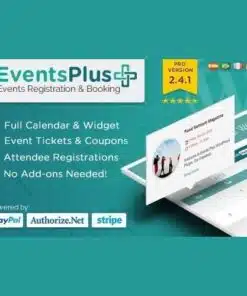 Wp eventsplus events calendar registration and booking - EspacePlugins - Gpl plugins cheap