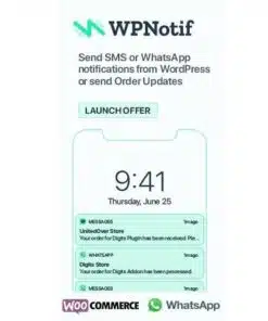 Wpnotif wordpress sms and whatsapp message notifications - EspacePlugins - Gpl plugins cheap