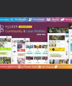 Youzer community and user profiles management - EspacePlugins - Gpl plugins cheap